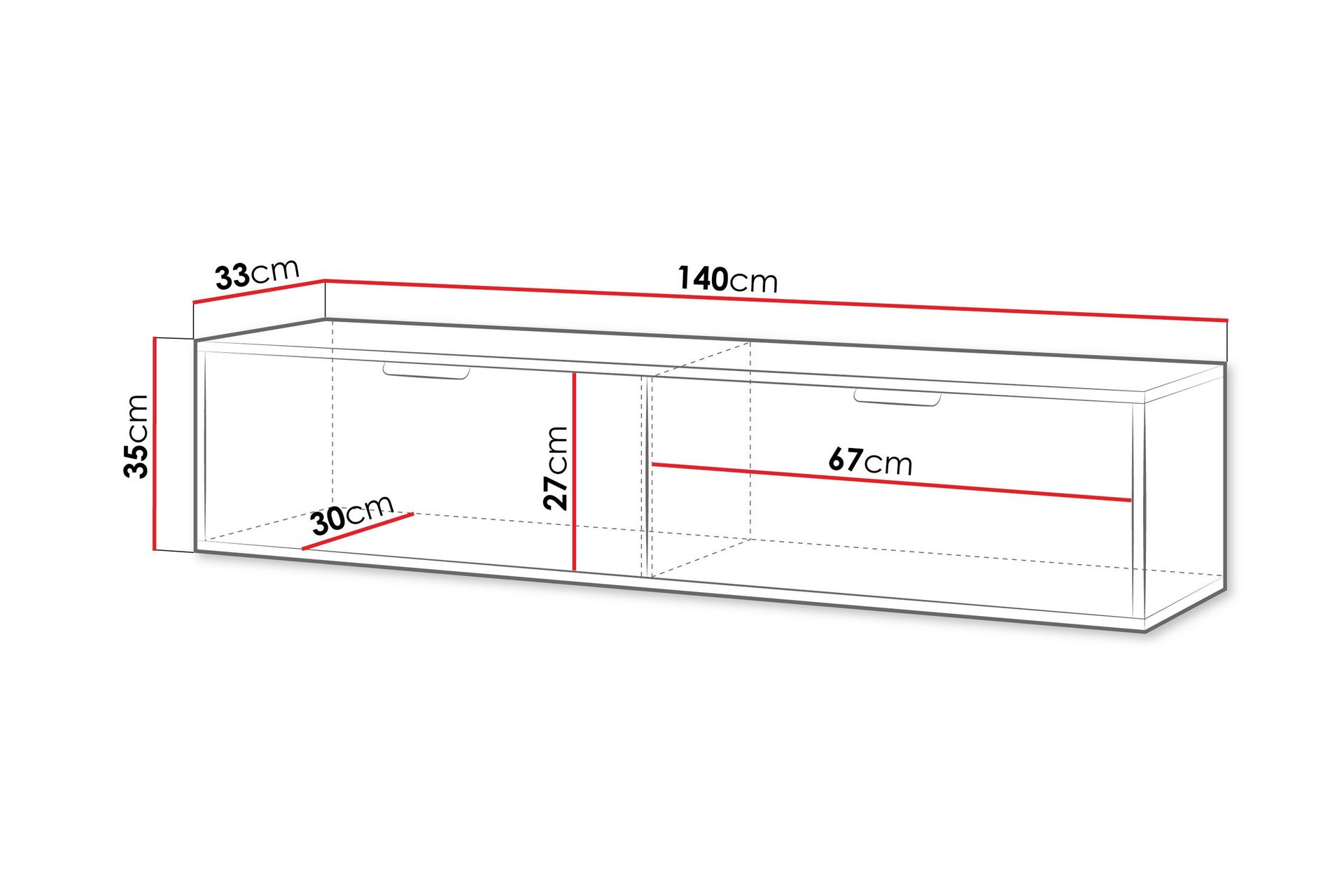 Kanta TV-benk 140 cm - Hvit - Møbler - Mediamøbel & tv møbel - TV-benk & mediabenk