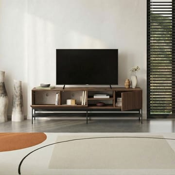 Kenvor TV-benk 180 cm - Milano Walnut, Wood Black, Black - Møbler - Mediamøbel & tv møbel - TV-benk & mediabenk