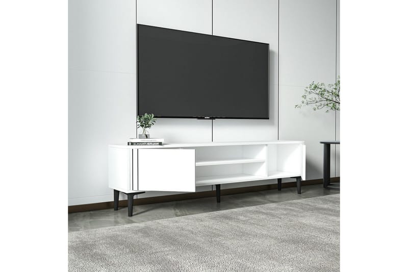 Klyne TV-benk 140 cm - Hvit - Møbler - Mediamøbel & tv møbel - TV-benk & mediabenk