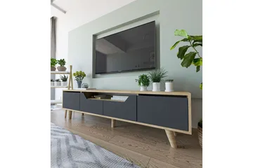 Kollumber TV-benk 180x30 cm - Brun/Antrasitt - Møbler - Mediamøbel & tv møbel - TV-benk & mediabenk