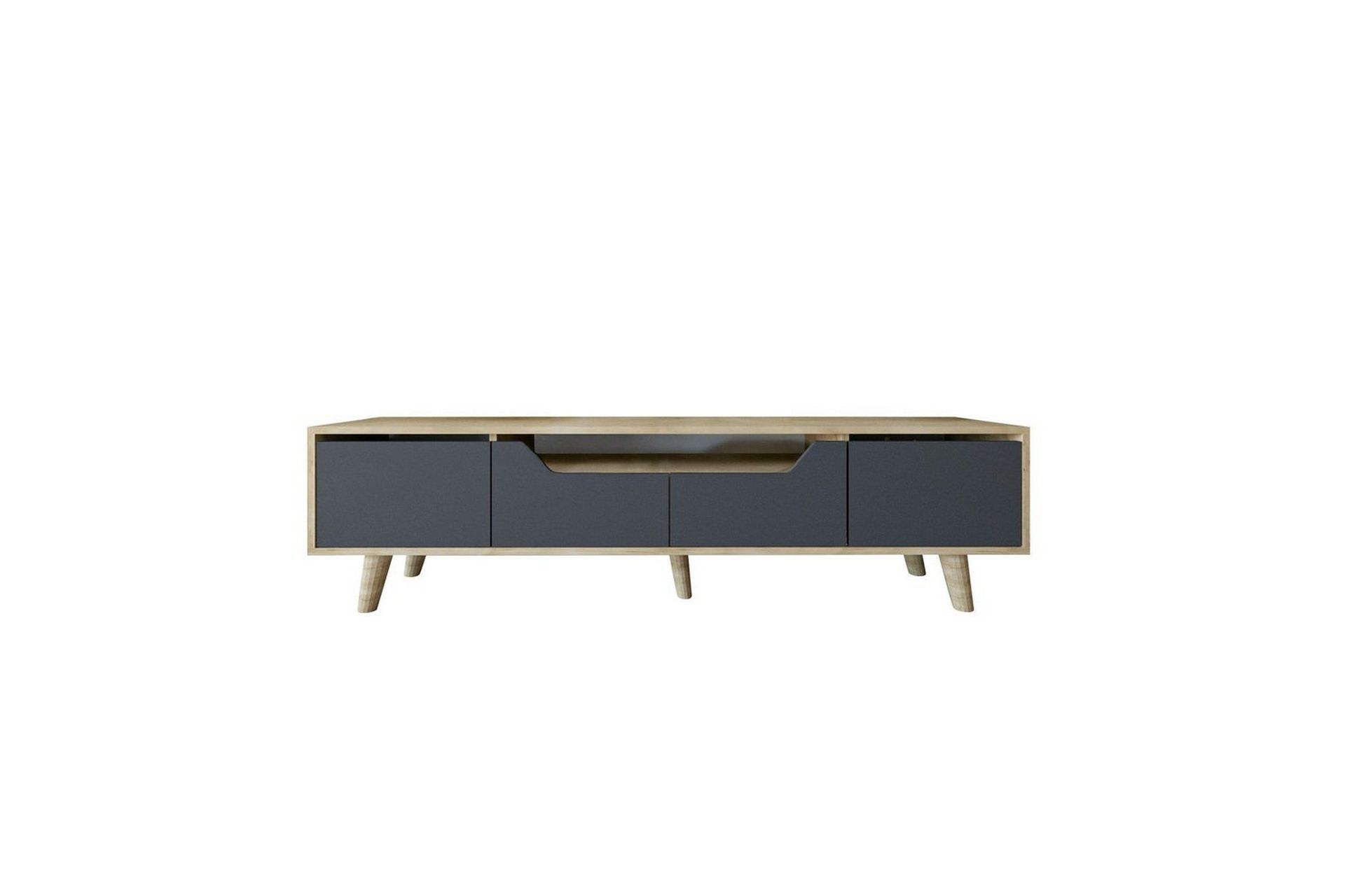 Kollumber TV-benk 180x30 cm - Brun/Antrasitt