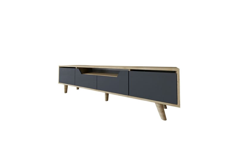 Kollumber TV-benk 180x30 cm - Brun/Antrasitt - Møbler - Mediamøbel & tv møbel - Mediestativ & veggfeste
