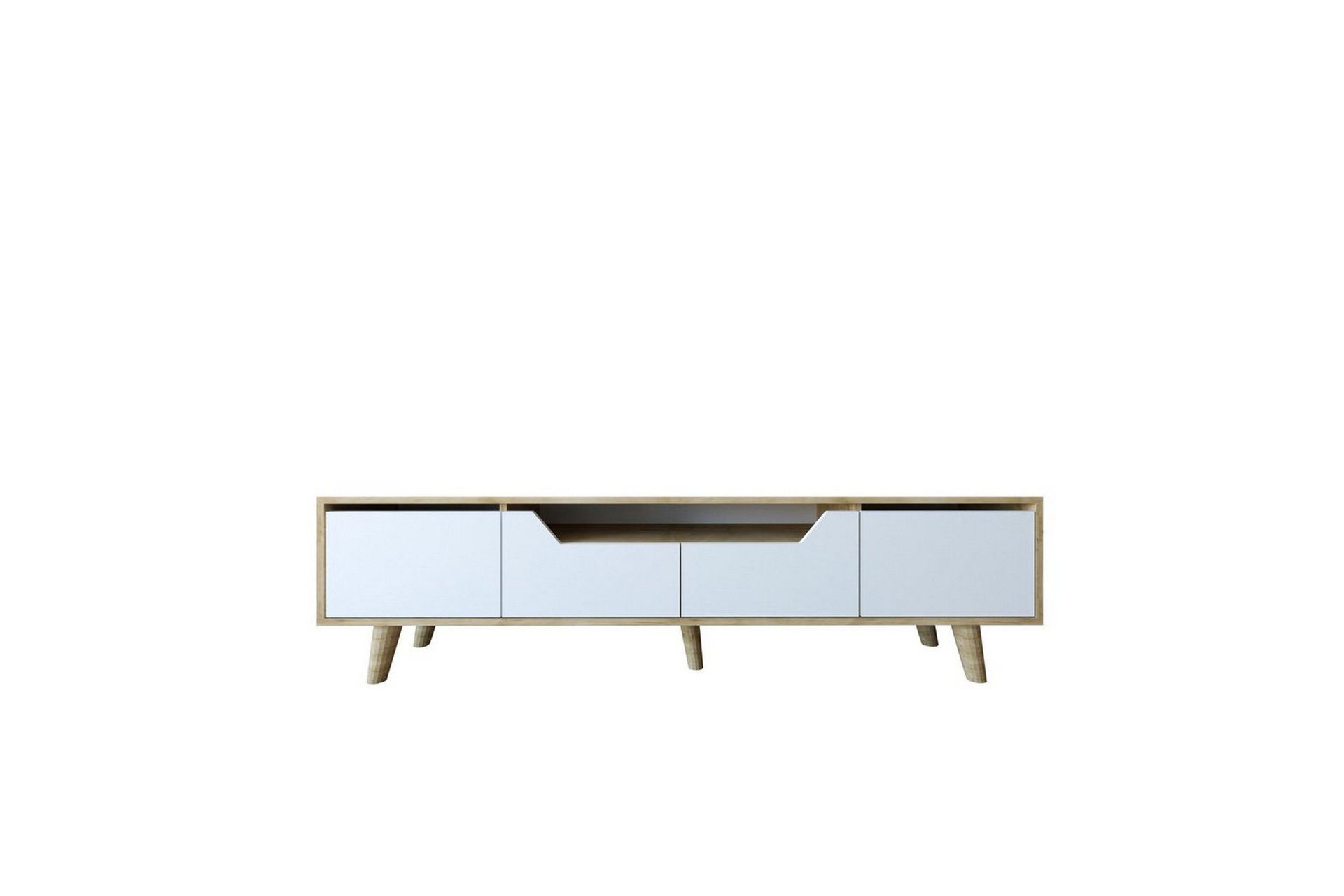 Kollumber TV-benk 180x30 cm - Brun/Hvit
