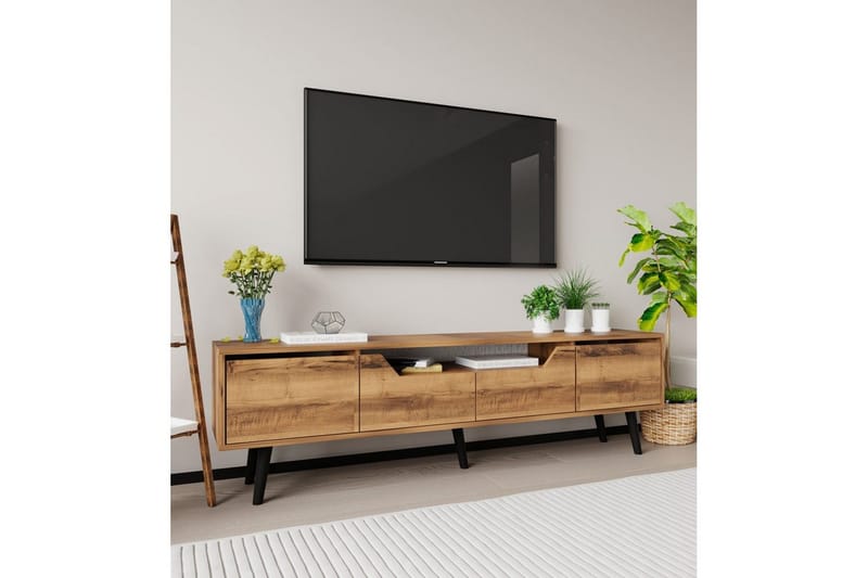 Kollumber TV-benk 180x30 cm - Valnøtt - Møbler - Mediamøbel & tv møbel - Mediestativ & veggfeste