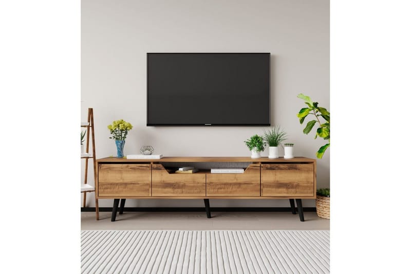 Kollumber TV-benk 180x30 cm - Valnøtt - Møbler - Mediamøbel & tv møbel - Mediestativ & veggfeste