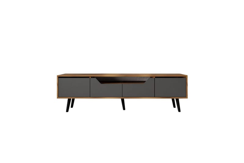 Kollumber TV-benk 180x30 cm - Valnøtt/Antrasitt - Møbler - Mediamøbel & tv møbel - Mediestativ & veggfeste