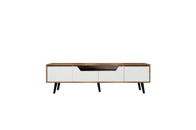 Kollumber TV-benk 180x30 cm, Valnøtt/Hvit