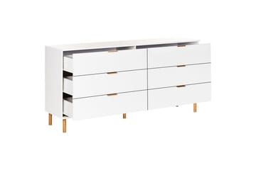 Kommode Walpole hvit, gull - Hvit, gull - Oppbevaring - Oppbevaringsmøbler - Kommode