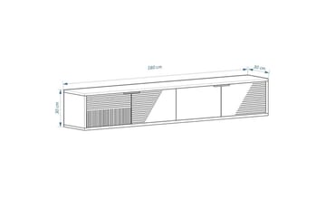 Kulwant TV-benk 180 cm - Antrasitt - Møbler - Mediamøbel & tv møbel - TV-benk & mediabenk