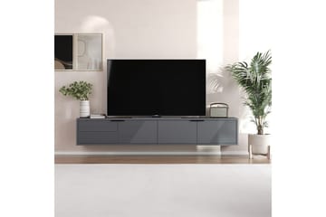 Kulwant Veggmontert TV-benk 180 cm med Oppbevaring i Malt Tre - Antrasitt - Møbler - Mediamøbel & tv møbel - TV-benk & mediabenk