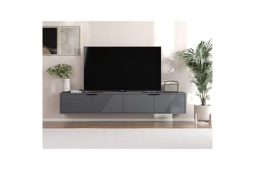 Kulwant Veggmontert TV-benk 180 cm med Oppbevaring i Malt Tre - Antrasitt - Møbler - Mediamøbel & tv møbel - TV-benk & mediabenk
