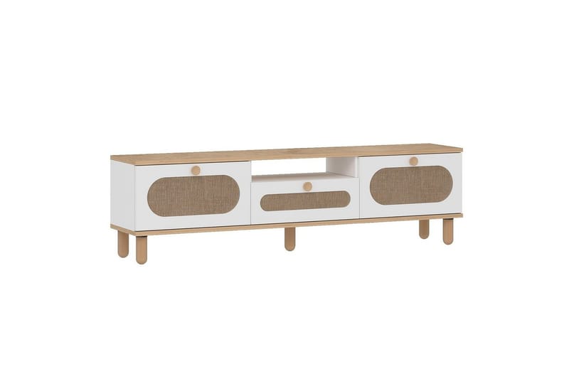 Kumail TV-benk 150 cm - Eik/Hvit - Møbler - Mediamøbel & tv møbel - TV-benk & mediabenk