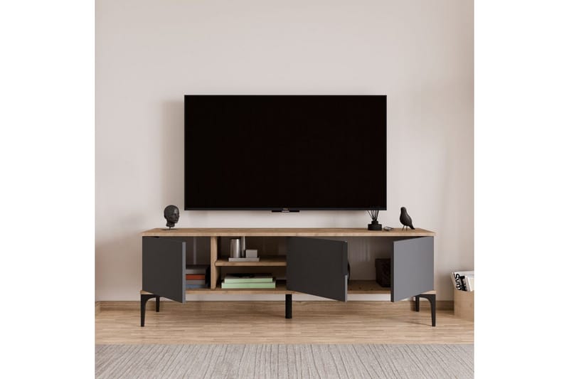 Kunar TV-benk 180 cm - Antrasitt - Møbler - Mediamøbel & tv møbel - TV-benk & mediabenk