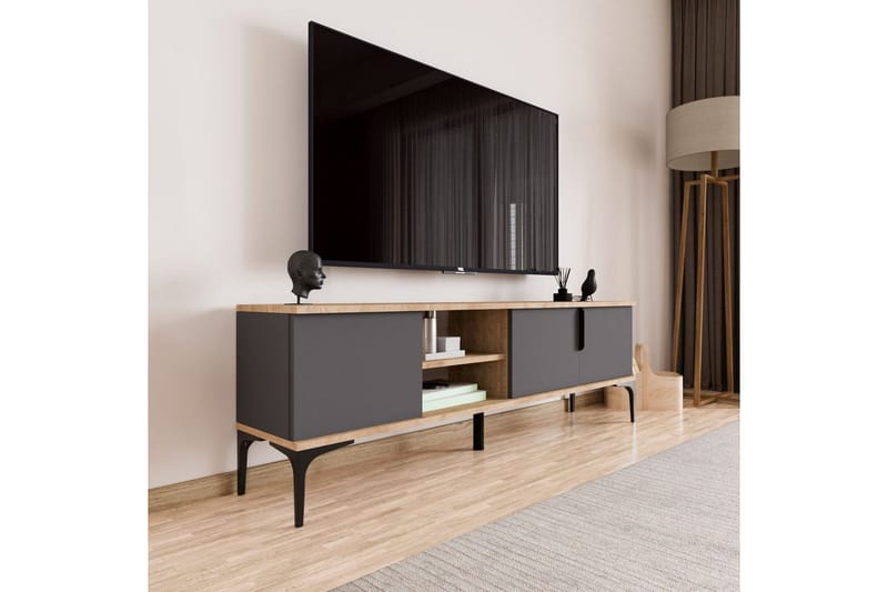 Kunar TV-benk 180 cm - Antrasitt - Møbler - Mediamøbel & tv møbel - TV-benk & mediabenk