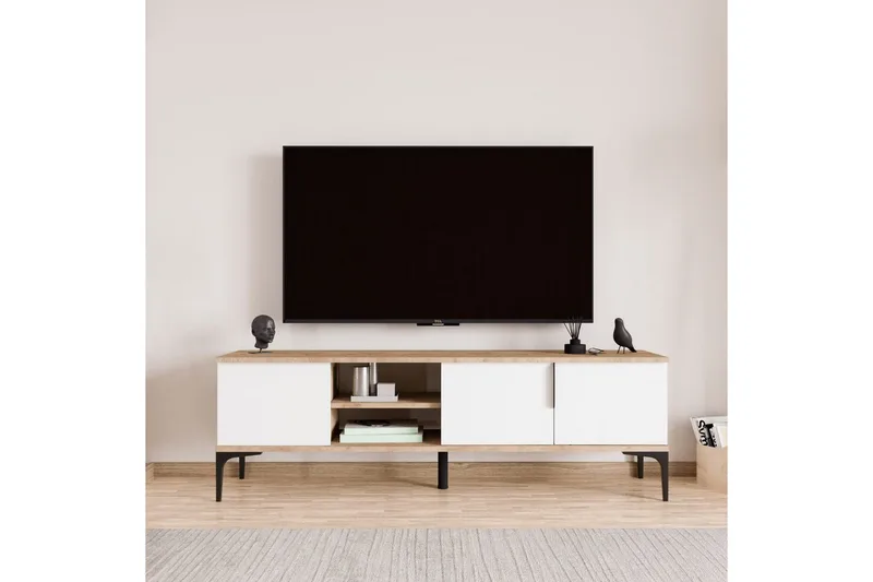 Kunar TV-benk 180 cm, Hvit