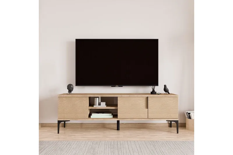 Kunar TV-benk 180 cm - Natur - Møbler - Mediamøbel & tv møbel - TV-benk & mediabenk