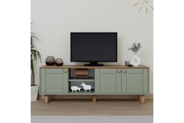 Kuniyoshi Gulvstående TV-benk 160 cm med Oppbevaring i Malt Tre - Lysegrønn - Møbler - Mediamøbel & tv møbel - TV-benk & mediabenk