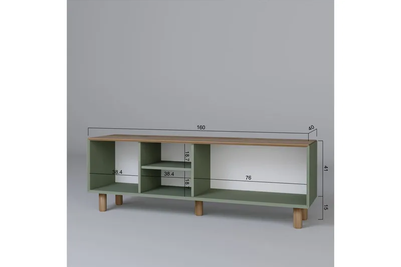 Kuniyoshi TV-benk 160 cm - Grønn - Møbler - Mediamøbel & tv møbel - TV-benk & mediabenk