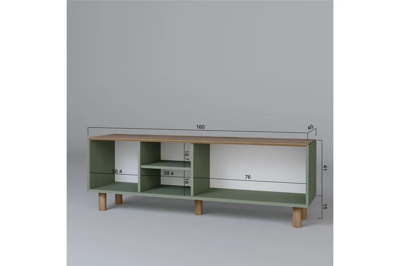 Kuniyoshi TV-benk 160 cm - Grønn - Møbler - Mediamøbel & tv møbel - TV-benk & mediabenk