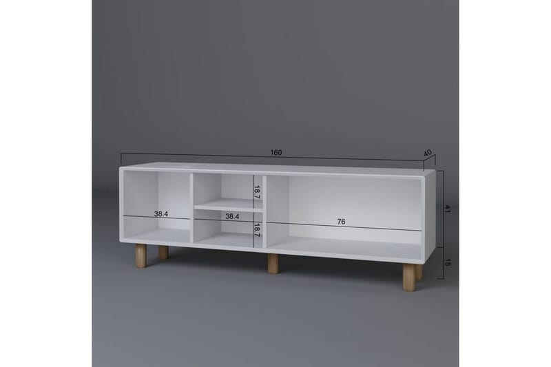 Kuniyoshi TV-benk 160 cm - Hvit - Møbler - Mediamøbel & tv møbel - TV-benk & mediabenk