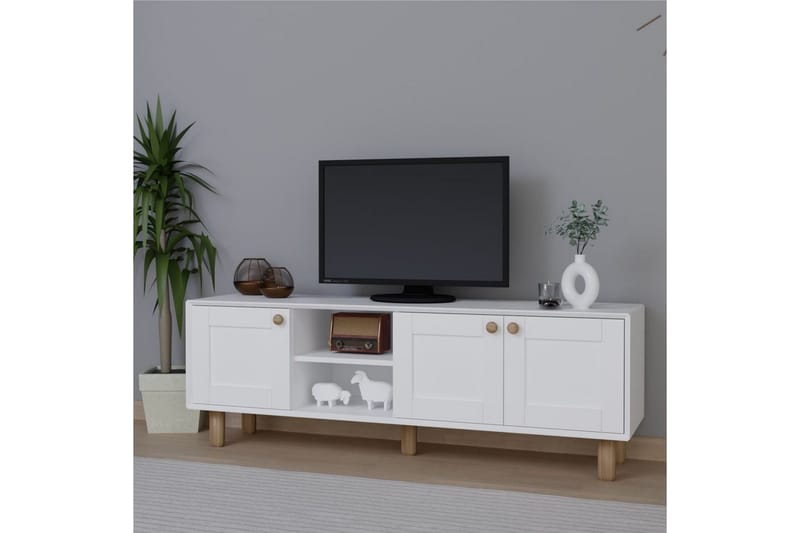 Kuniyoshi TV-benk 160 cm - Hvit - Møbler - Mediamøbel & tv møbel - TV-benk & mediabenk