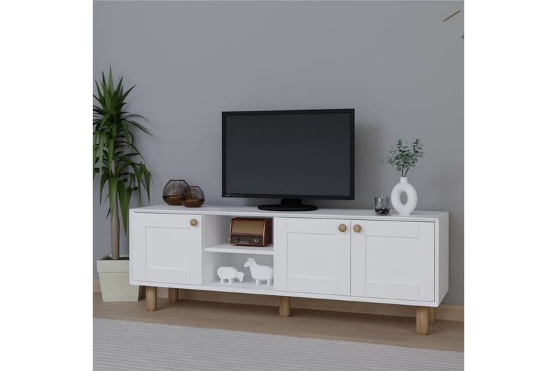Kuniyoshi TV-benk 160 cm - Hvit - Møbler - Mediamøbel & tv møbel - TV-benk & mediabenk