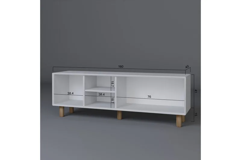 Kuniyoshi TV-benk 160 cm - Hvit - Møbler - Mediamøbel & tv møbel - TV-benk & mediabenk