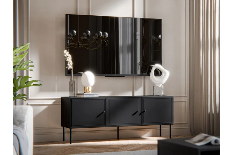 Laholm TV-benk 151 cm - Svart - Møbler - Mediamøbel & tv møbel - TV-benk & mediabenk