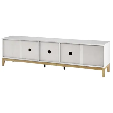 Lav skjenk Loft24 Pelle Hvit/Wotan-eik - Hvit / Wotan-eik - Møbler - Mediamøbel & tv møbel - TV-benk & mediabenk