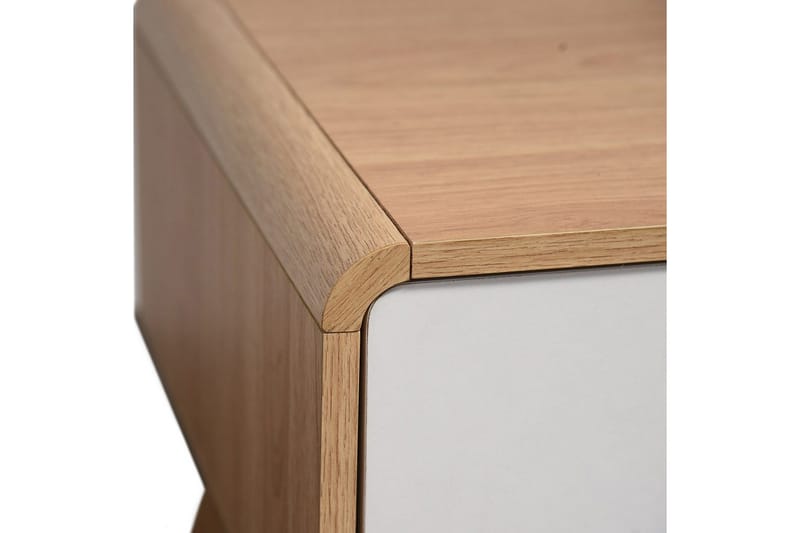 Lavbord Cassie 100x51x40 cm, Eik/Hvit - 100x51x40 cm, Eik/Hvit - Møbler - Mediamøbel & tv møbel - TV-benk & mediabenk