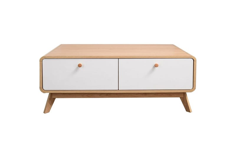 Lavbord Cassie 100x51x40 cm, Eik/Hvit - 100x51x40 cm, Eik/Hvit - Møbler - Mediamøbel & tv møbel - TV-benk & mediabenk