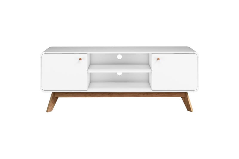 Lavbord Cassie 140x39x53 cm, Hvit/Hvit - 140x39x53 cm, Hvit/Hvit - Møbler - Mediamøbel & tv møbel - TV-benk & mediabenk