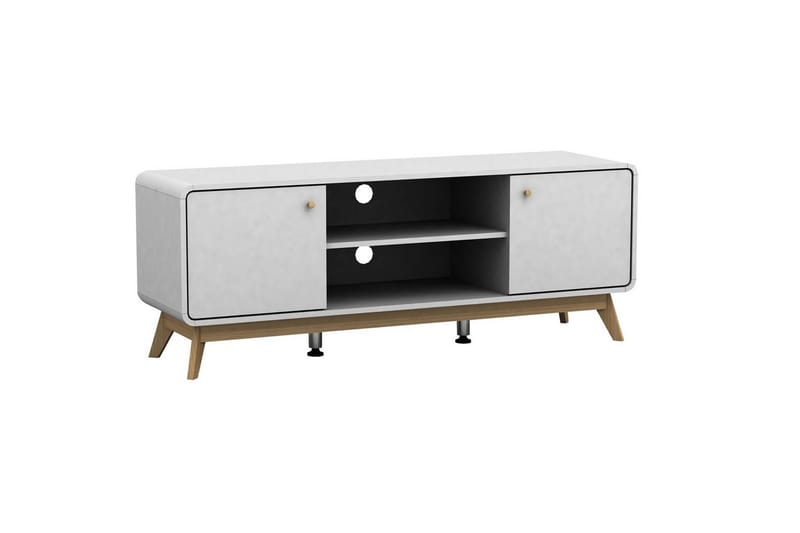 Lavbord Cassie 140x39x53 cm, Hvit/Hvit - 140x39x53 cm, Hvit/Hvit - Møbler - Mediamøbel & tv møbel - TV-benk & mediabenk