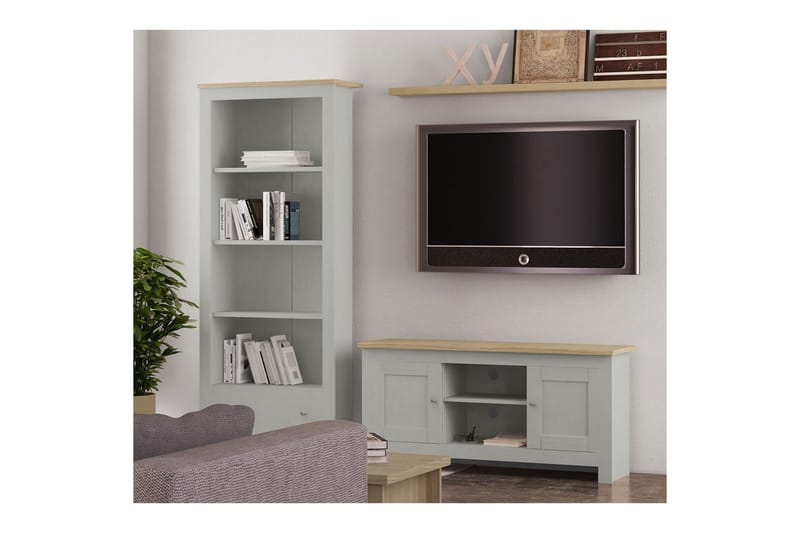 Lavbord Emerald 120x39x58 cm, Natur/Grå - 120x39x58 cm, Natur/Grå - Møbler - Mediamøbel & tv møbel - TV-benk & mediabenk