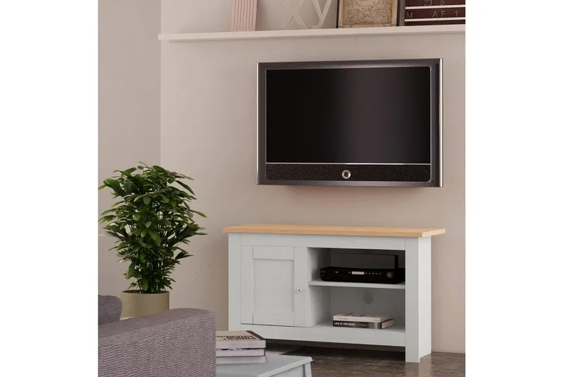 Lavbord Emerald 95x39x58 cm, Natur/Grå - 95x39x58 cm, Natur/Grå - Møbler - Mediamøbel & tv møbel - TV-benk & mediabenk