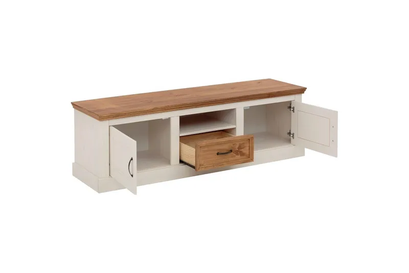 Lavbord Selma Hvit/Beis/Voks - Hvit/Beis/Voks - Møbler - Mediamøbel & tv møbel - TV-benk & mediabenk