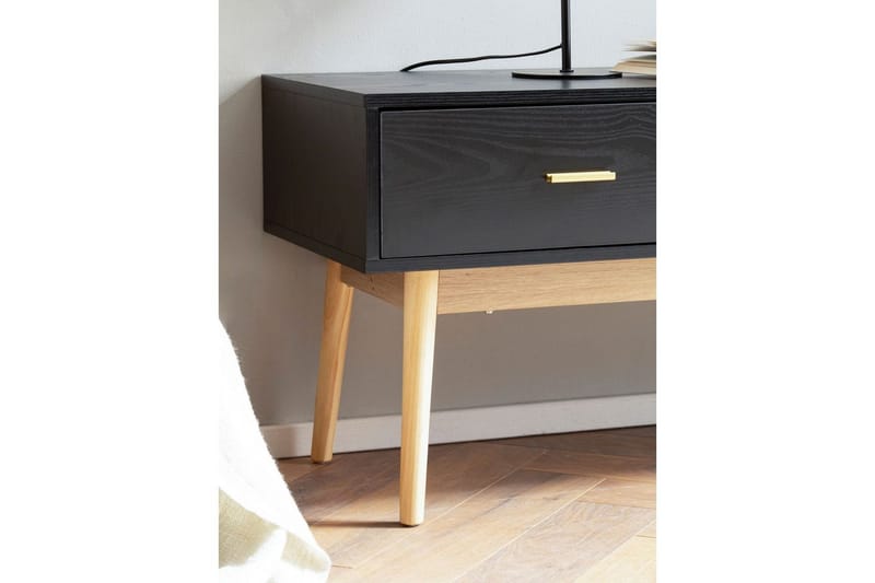 Lavbord Wohnling Eik Foliert 2 Skuffer Moderne med Oppbevaring Moderne - Møbler - Mediamøbel & tv møbel - TV-skap