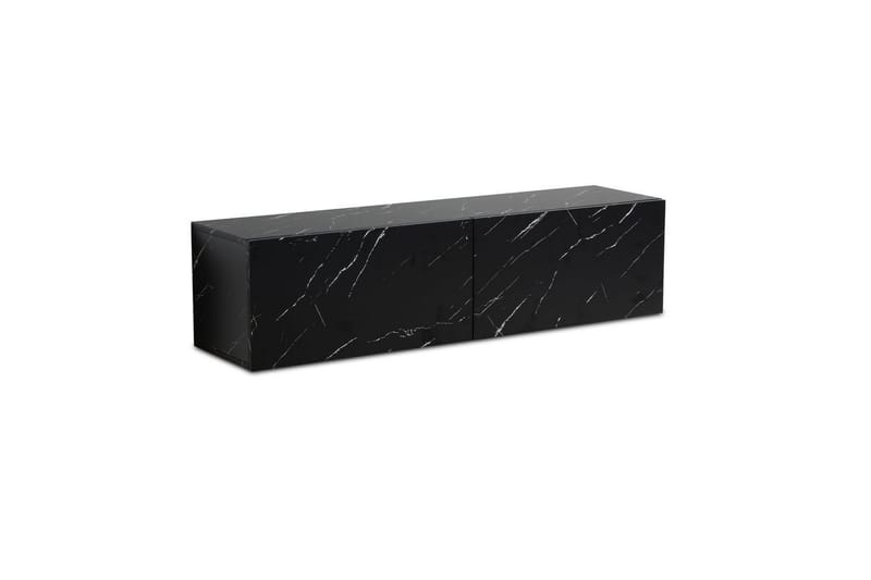 Lavbord Wohnling Foliert oppheng med klaffdør Moderne Marmor, Svart, 120 cm - Marmor, Svart, 120 cm - Møbler - Mediamøbel & tv møbel - Mediestativ & veggfeste