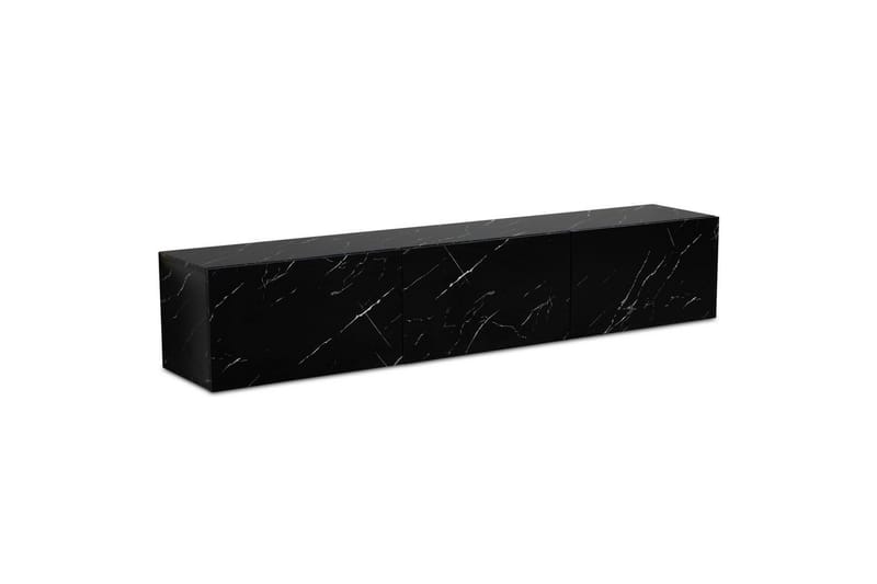 Lavbord Wohnling Foliert oppheng med klaffdør Moderne Marmor, Svart, 160 cm - Marmor, Svart, 160 cm - Møbler - Mediamøbel & tv møbel - Mediestativ & veggfeste
