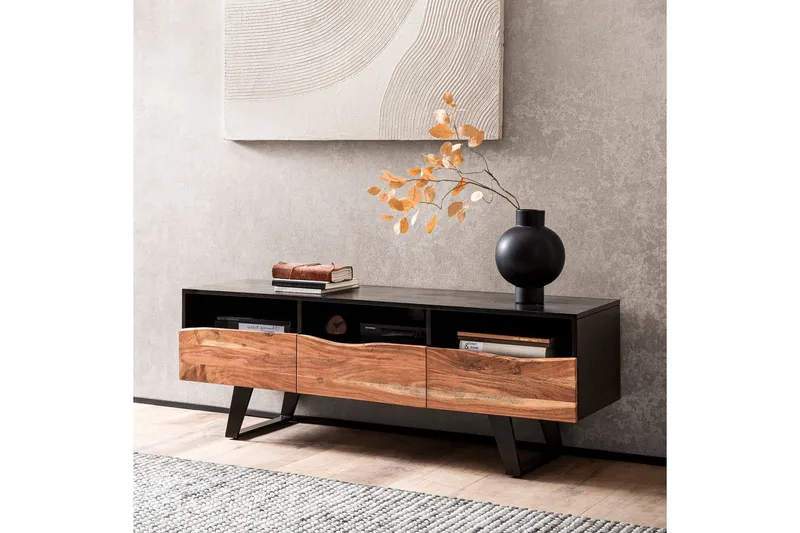 Lavbord Wohnling Heltre med 2 dører 1 skuff trekanter landlig stil - Møbler - Mediamøbel & tv møbel - TV-skap