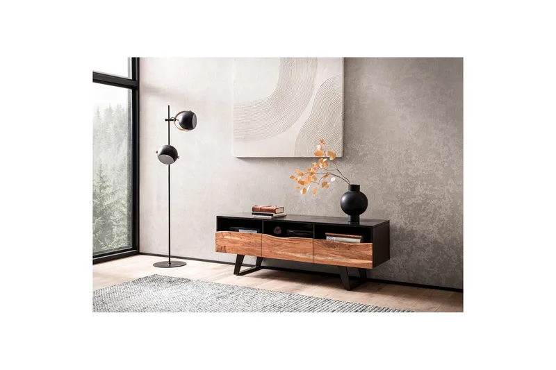 Lavbord Wohnling Heltre med 2 dører 1 skuff trekanter landlig stil - Møbler - Mediamøbel & tv møbel - TV-skap