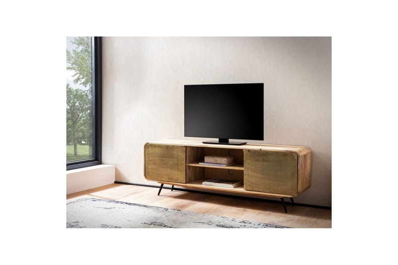 Lavbord Wohnling Heltre med 2 metall dører lagringsbrett industriell - Møbler - Mediamøbel & tv møbel - TV-skap