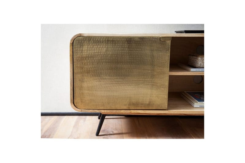 Lavbord Wohnling Heltre med 2 metall dører lagringsbrett industriell - Møbler - Mediamøbel & tv møbel - TV-skap