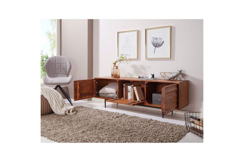 Lavbord Wohnling Heltre med oppbevaring 3 dører landlig stil - Møbler - Mediamøbel & tv møbel - TV-skap