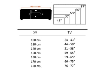 Lavbord Wohnling Heltre med oppbevaring 3 dører landlig stil - Møbler - Mediamøbel & tv møbel - TV-skap