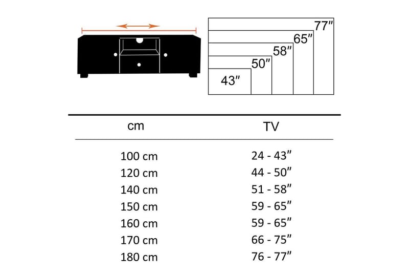 Lavbord Wohnling Heltre med oppbevaring 3 dører landlig stil - Møbler - Mediamøbel & tv møbel - TV-skap