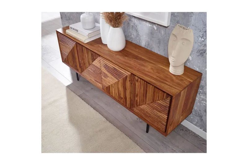 Lavbord Wohnling Heltre med oppbevaring 4 dører push to open landlig stil - Møbler - Mediamøbel & tv møbel - TV-benk & mediabenk