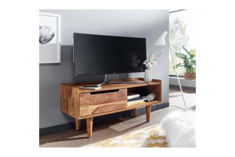 Lavbord Wohnling Massivt tre med oppbevaring 1 dør treben landlig stil - Møbler - Mediamøbel & tv møbel - TV-benk & mediabenk