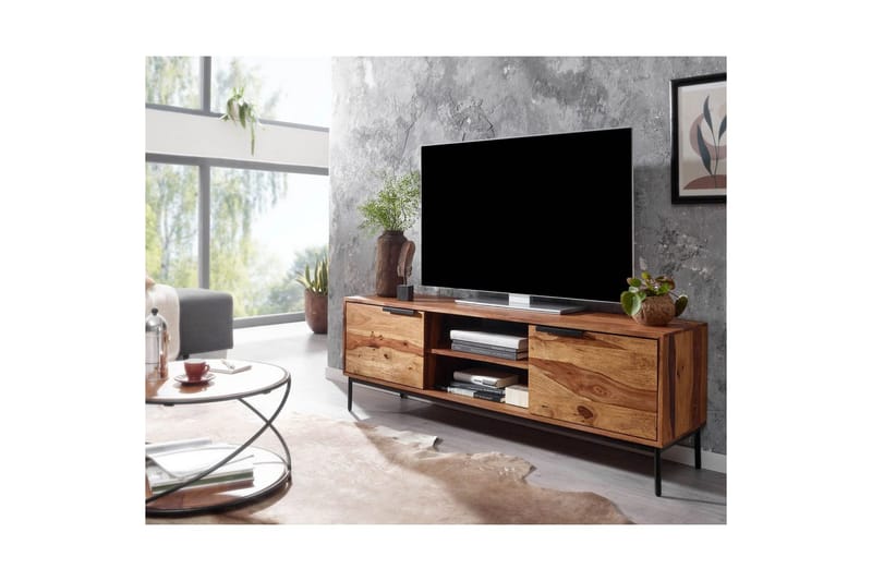 Lavbord Wohnling Massivt tre med oppbevaring 2 dører landlig stil - Møbler - Mediamøbel & tv møbel - TV-benk & mediabenk