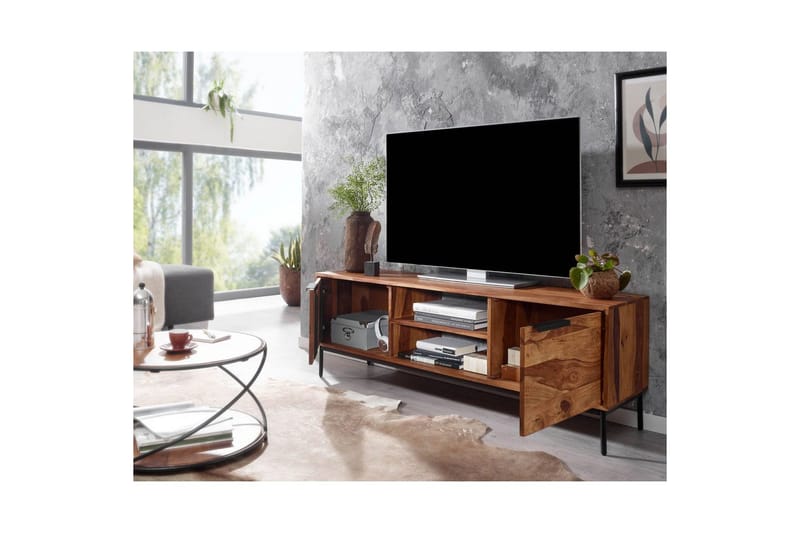 Lavbord Wohnling Massivt tre med oppbevaring 2 dører landlig stil - Møbler - Mediamøbel & tv møbel - TV-benk & mediabenk